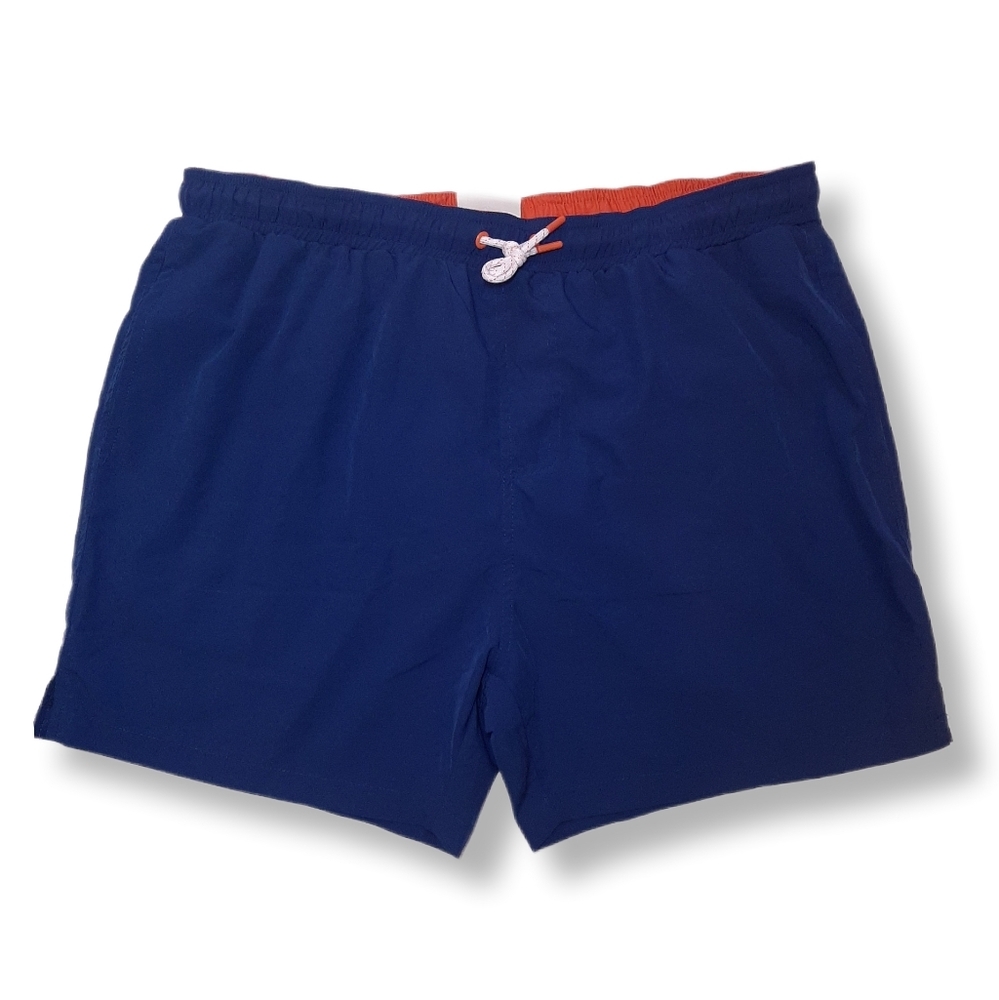 3/$20 MOUNTAIN WAREHOUSE Navy Swim Trunks Bathing Suit Solid Blue Shorts